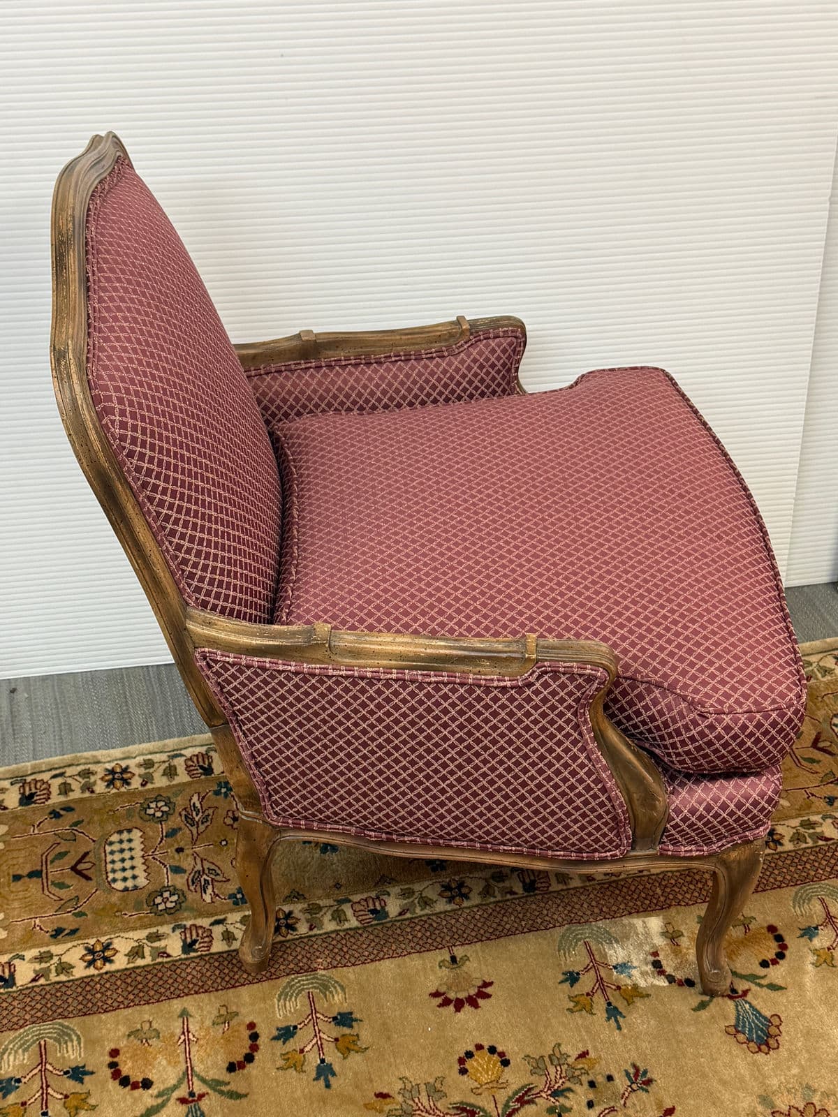 French Country Louis XV Style Bergère Chair - Thumbnail 7