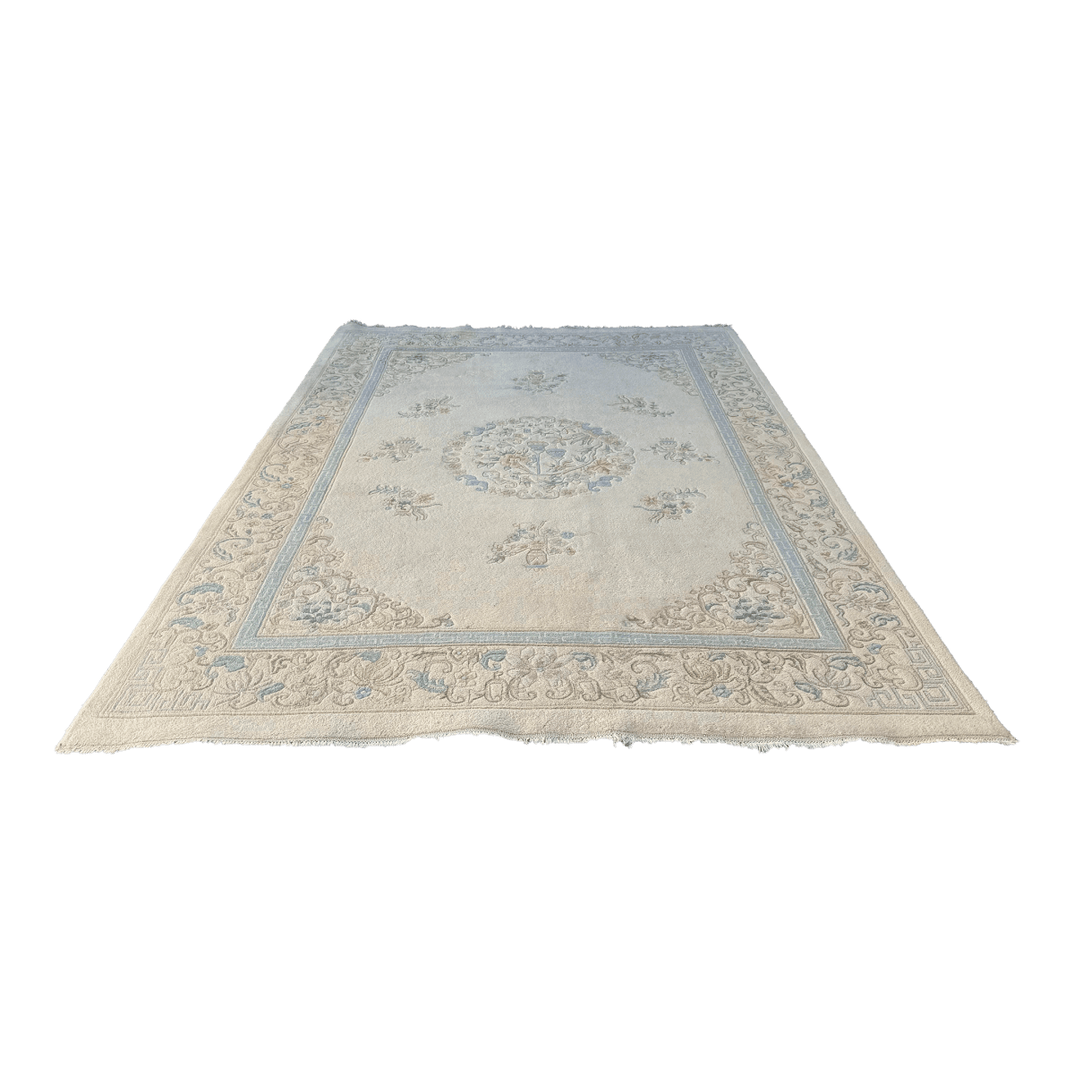 9ft 6in X 13ft 5in Turkish Hand Woven Oushak Area Rug - Thumbnail 2