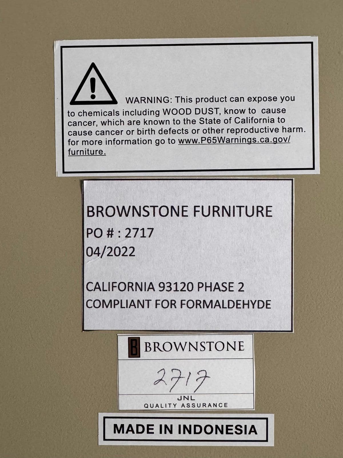 Brownstone Audrey Rattan Handle Taupe Nightstand - Thumbnail 13