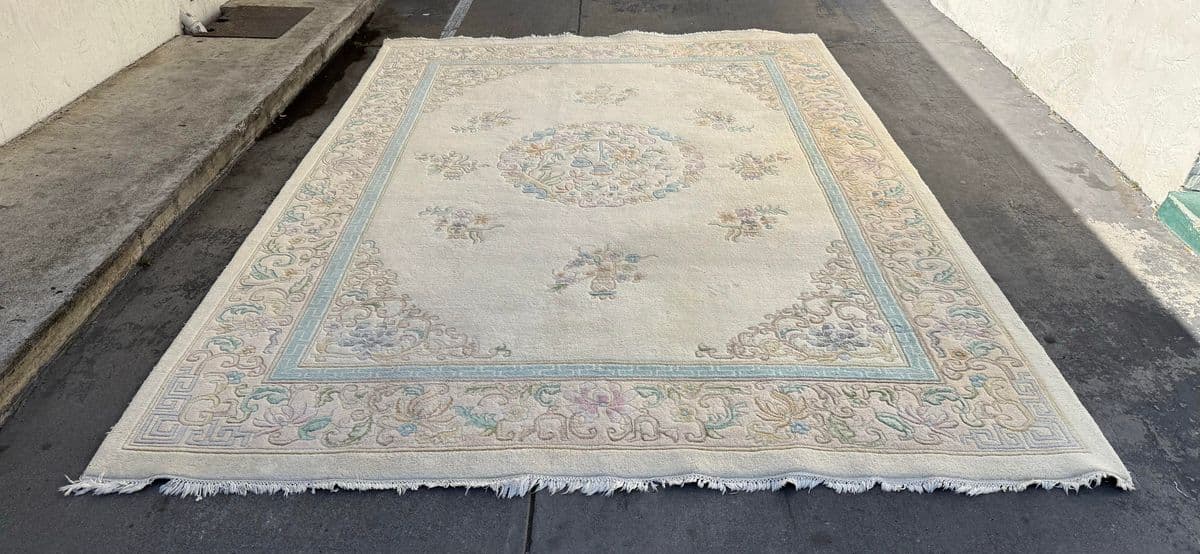 9ft 6in X 13ft 5in Turkish Hand Woven Oushak Area Rug - Thumbnail 10