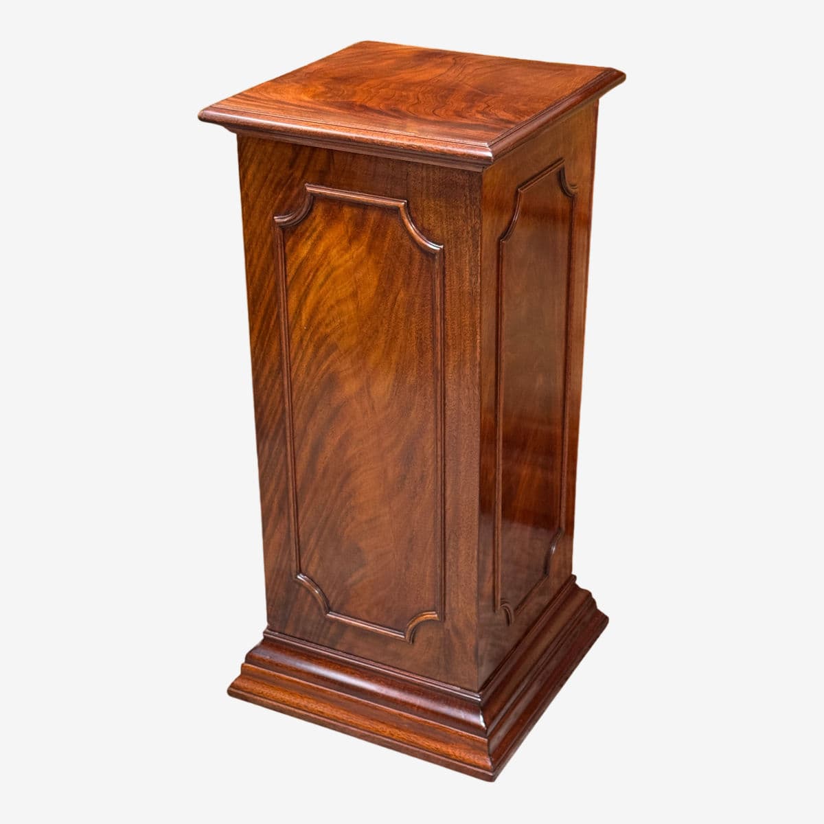 Georgian Inspired Figured Mahogany Pedestal - Image 1