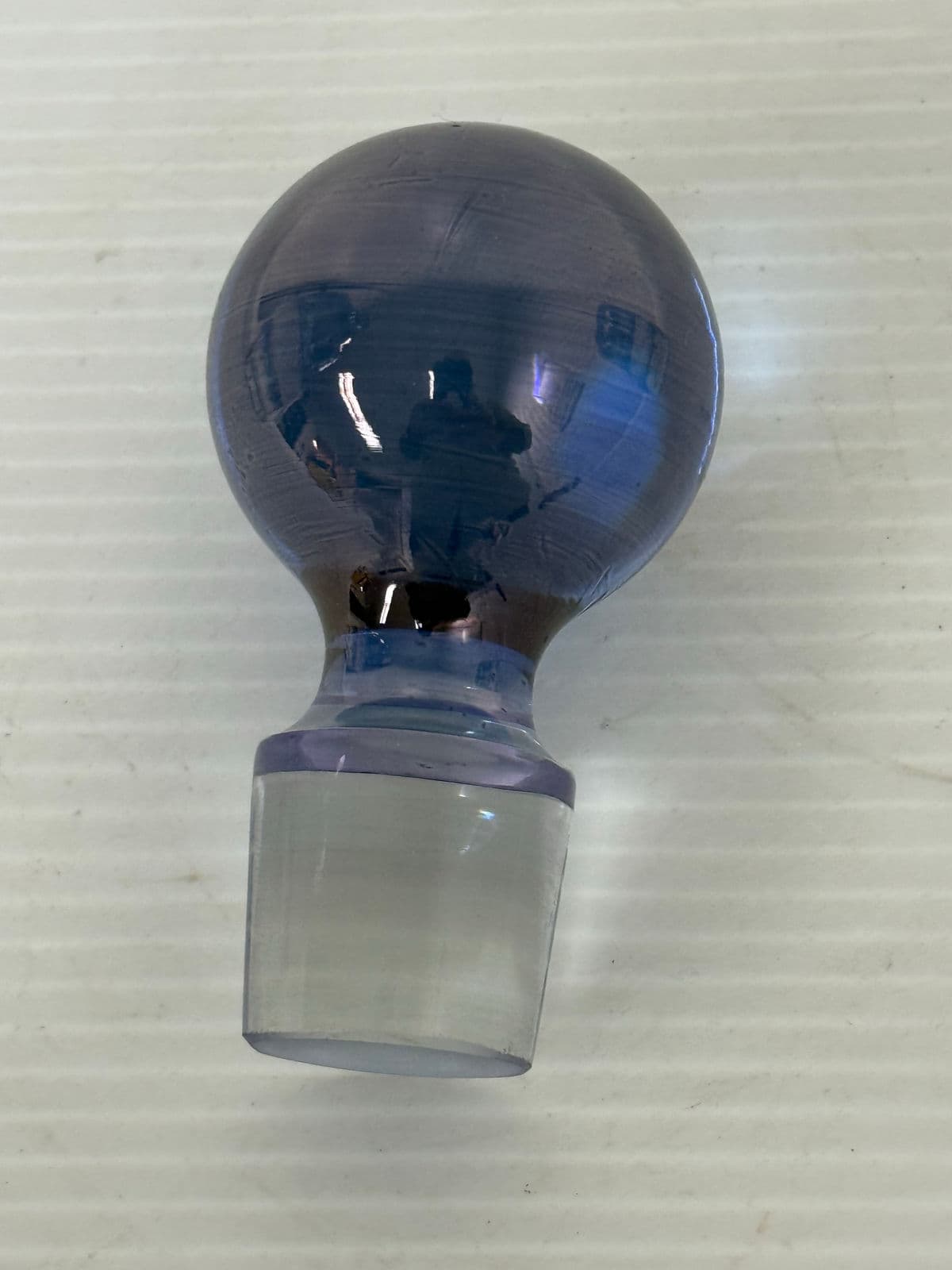 Crystal Blue Cut Decanter + Matching Tumblr, Pair - Thumbnail 12