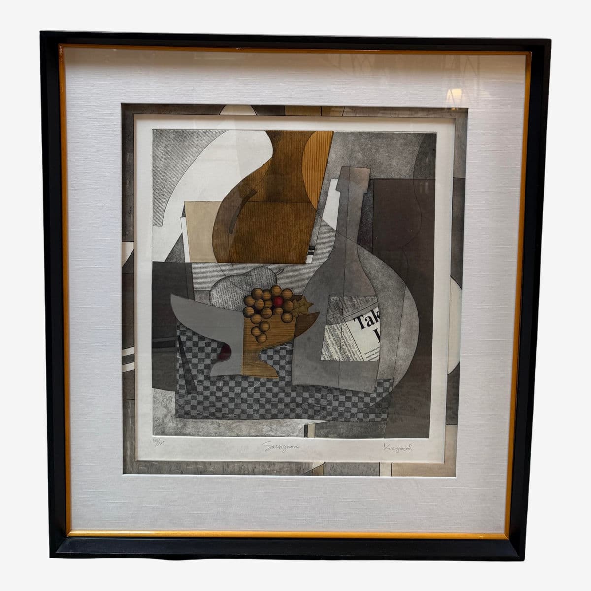 R. Kosgood Sauvignon Art Work, Signed - Image 1