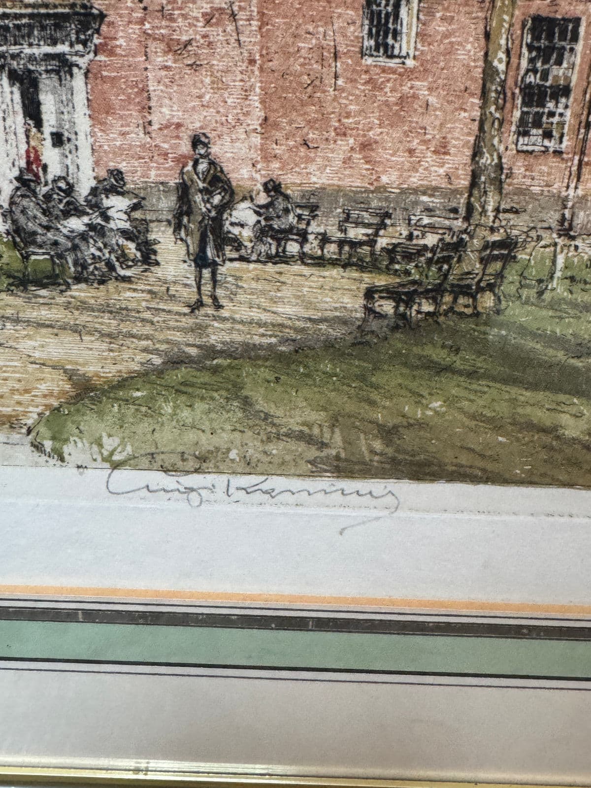 Luigi Kasimir Philadelphia Independence Hall Etching, Signed Circa 1920s - Thumbnail 11