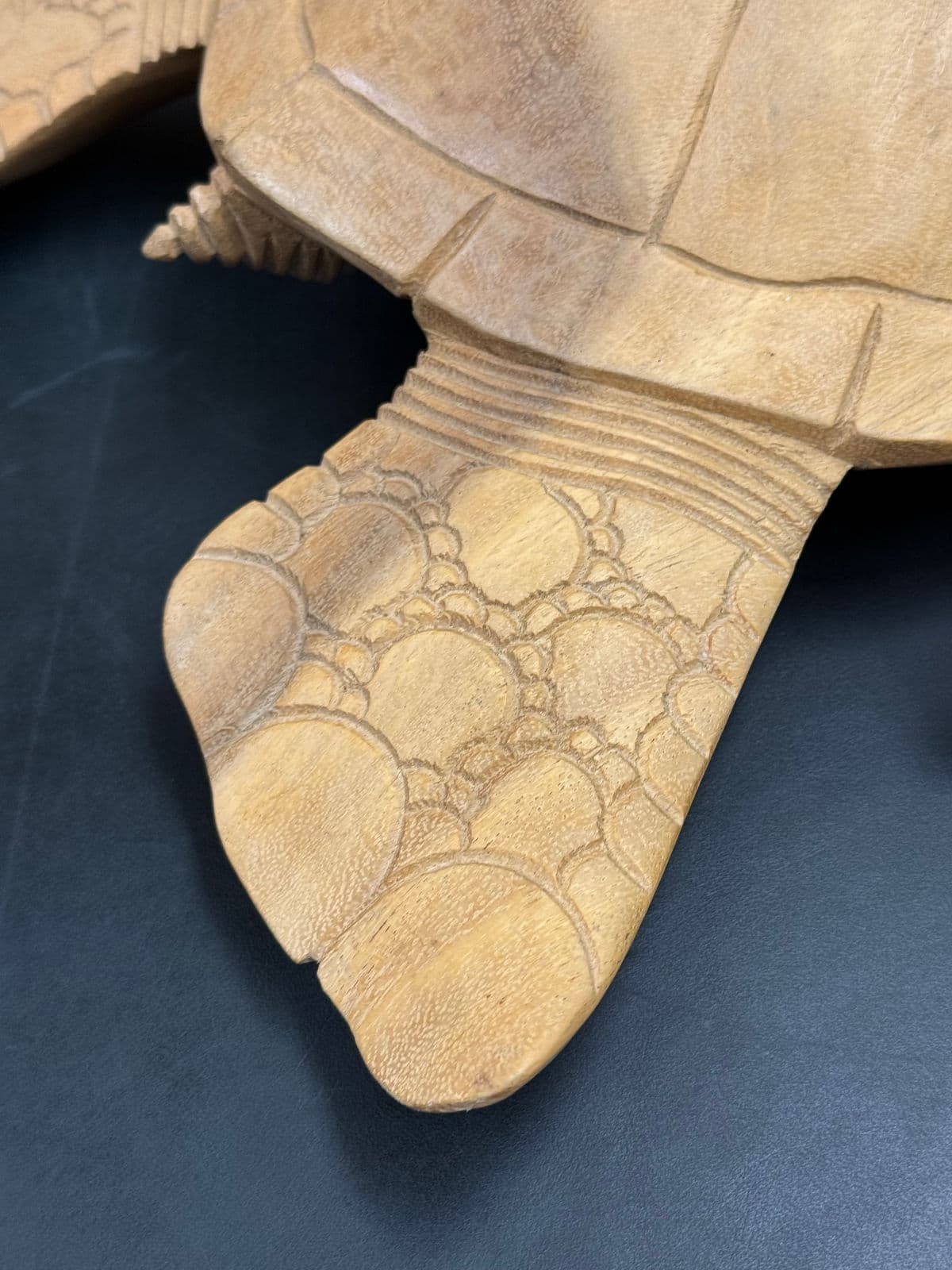 Coastal Carved Wood Sea Turtle Sculpture - Thumbnail 7
