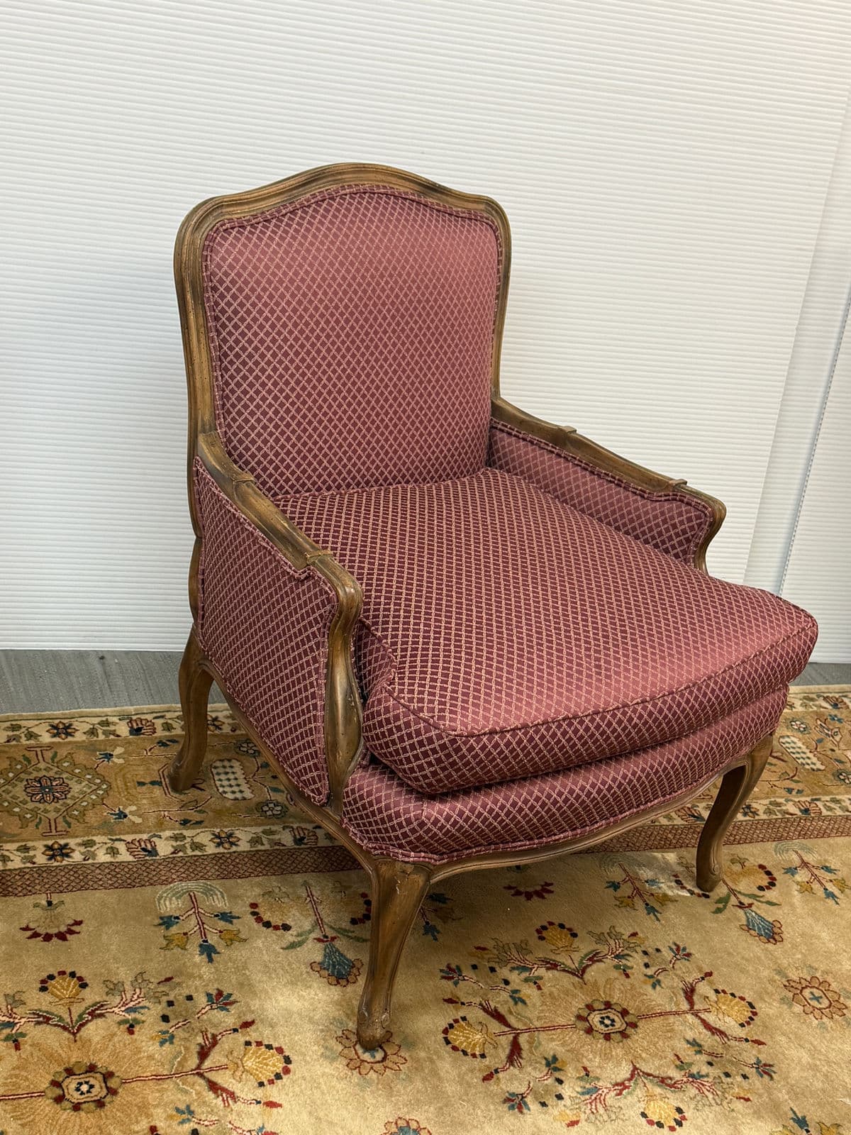 French Country Louis XV Style Bergère Chair - Thumbnail 11