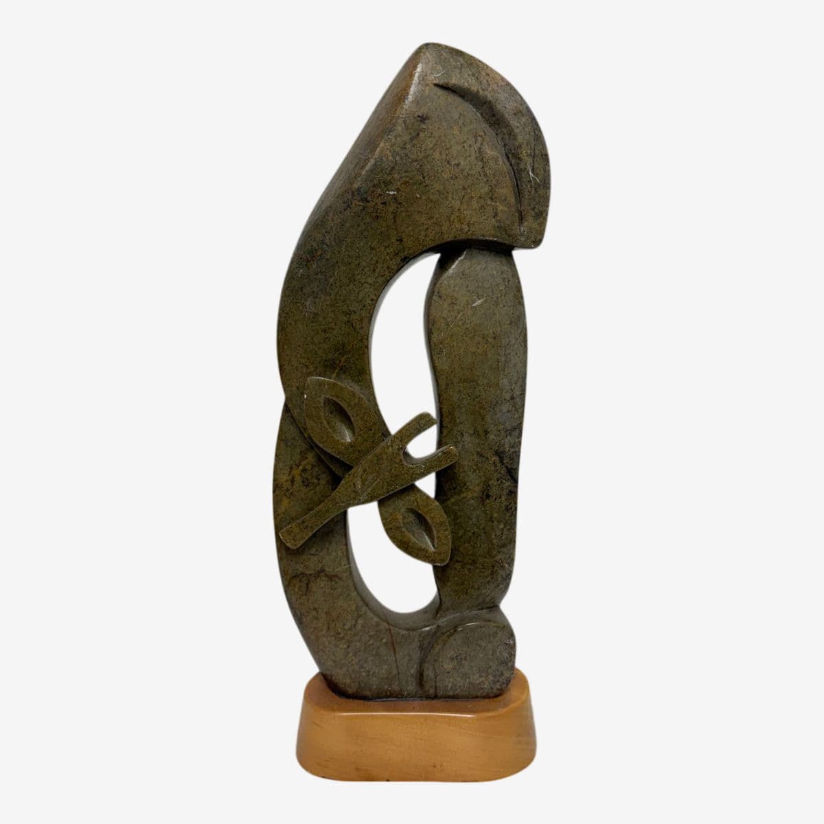 African Shona Stone Gazelle Sculpture - Image 1