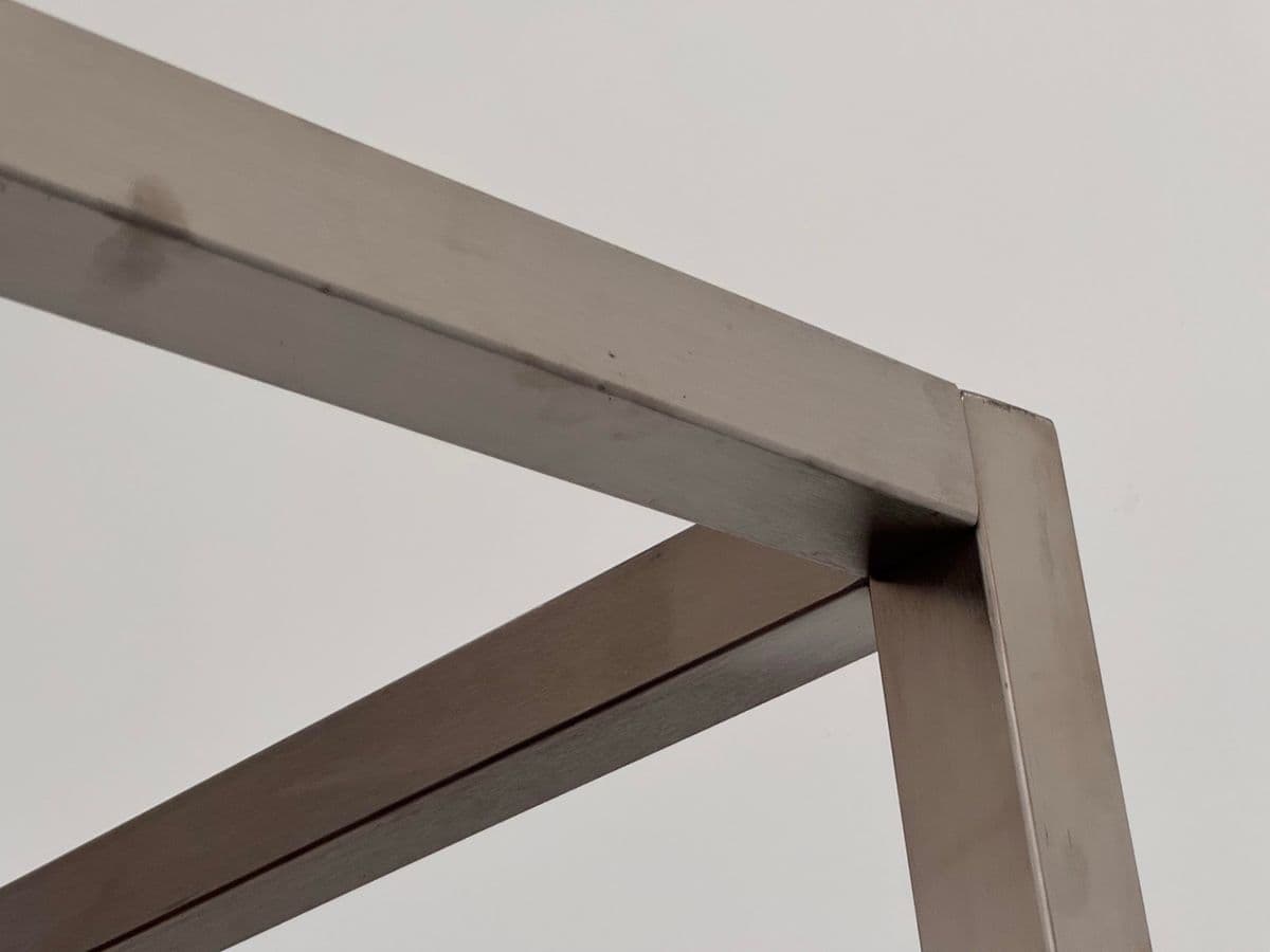 Queen Size Room & Board Architecture Stainless Steel Bed Frame - Thumbnail 9