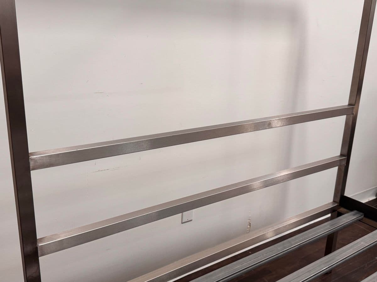 Queen Size Room & Board Architecture Stainless Steel Bed Frame - Thumbnail 7