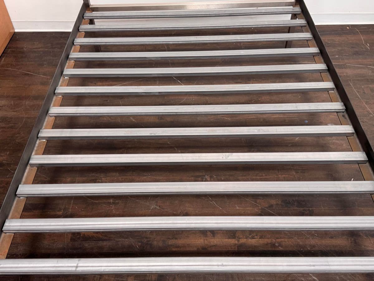 Queen Size Room & Board Architecture Stainless Steel Bed Frame - Thumbnail 8