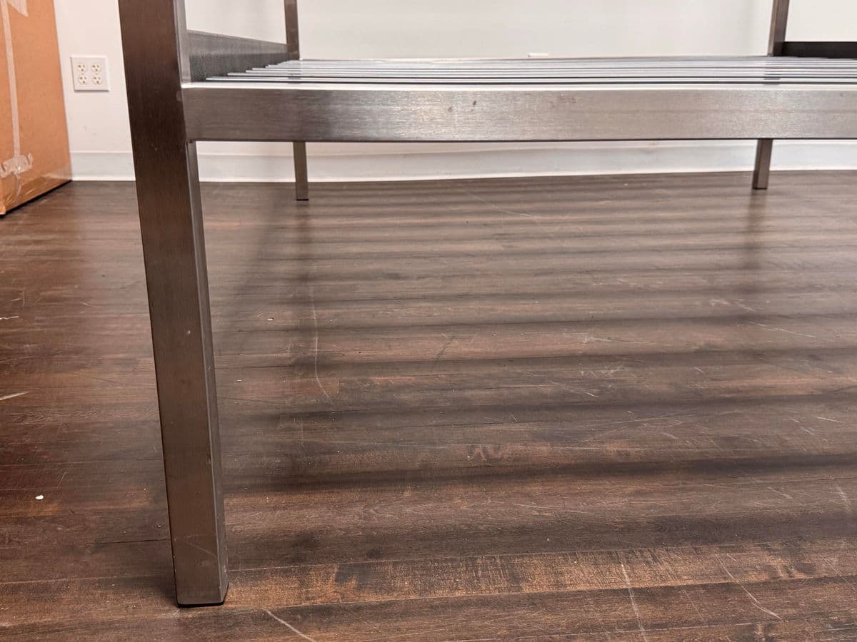 Queen Size Room & Board Architecture Stainless Steel Bed Frame - Thumbnail 11