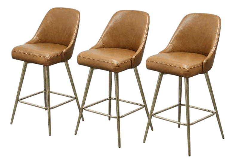 West Elm Mid Century Swivel Counter Stools, Set of Three - Thumbnail 2