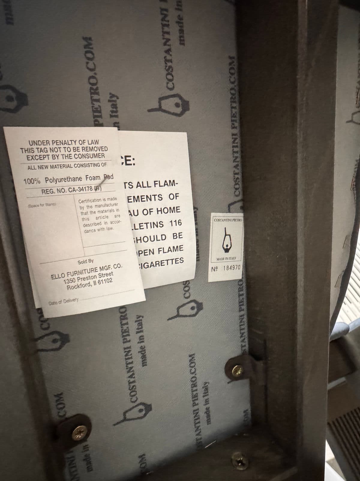 Pietro Costantini for Ello Furniture Italian Dining Chairs, Vintage Set of Six - Thumbnail 4