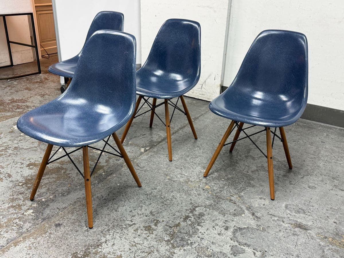 Charles + Ray Eames for Herman Miller Molded Fiberglass Chairs, Set of Four - Thumbnail 3