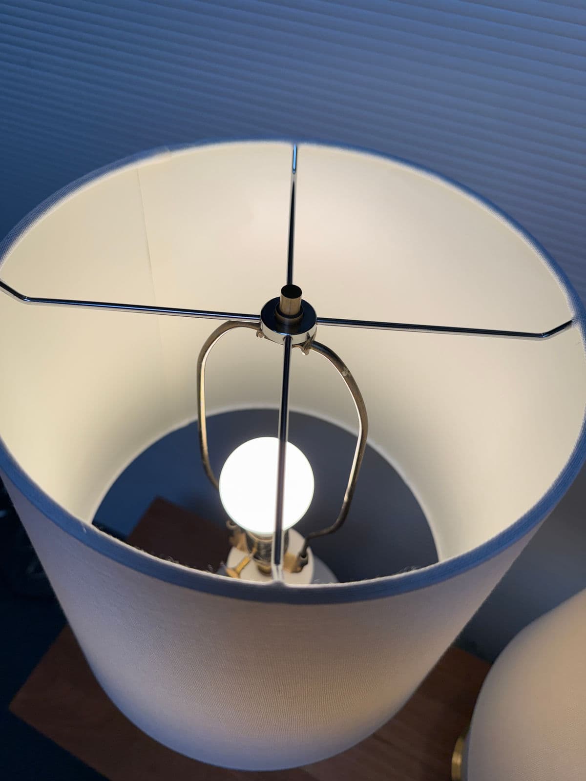 Mid-Century Style Creamy Taupe Table Lamps, Pair - Thumbnail 6