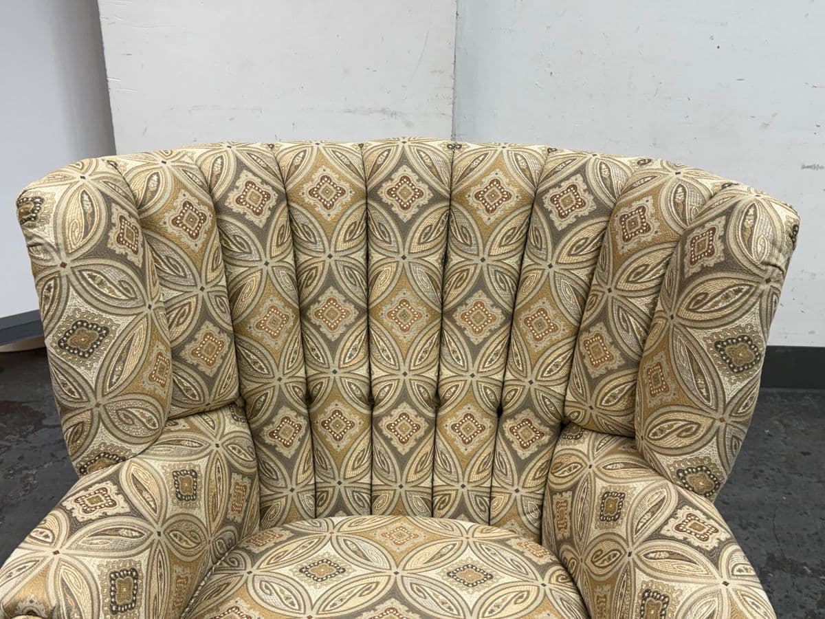 Channel Back Arm Chair, Vintage - Thumbnail 8