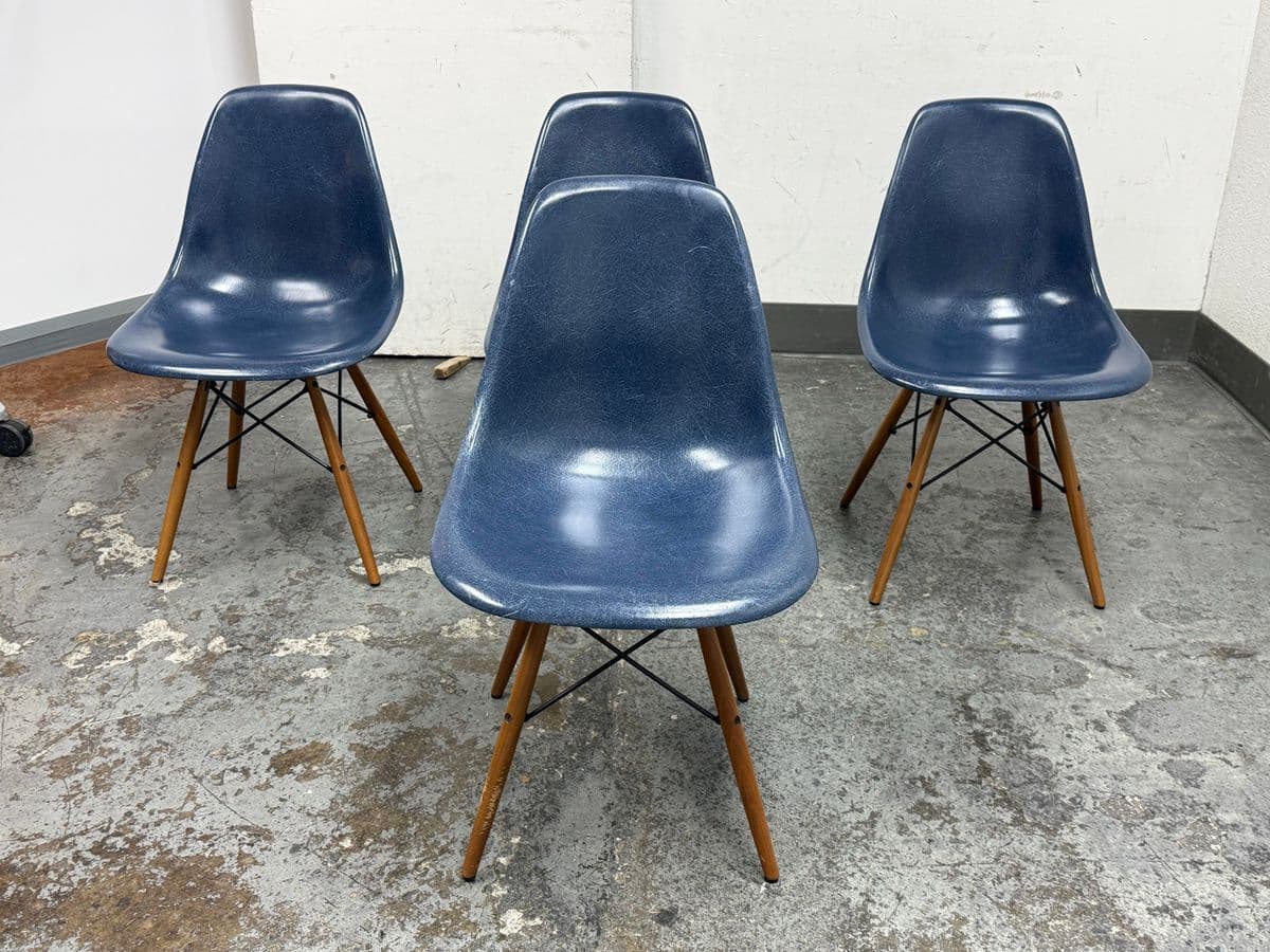 Charles + Ray Eames for Herman Miller Molded Fiberglass Chairs, Set of Four - Thumbnail 4