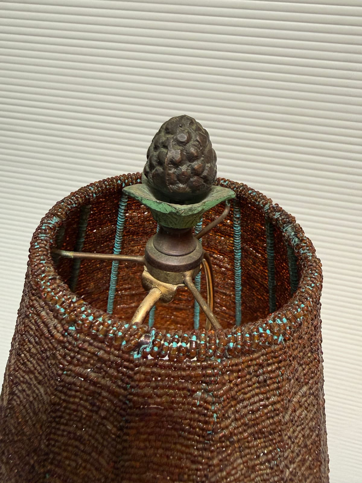 Tropical Palm Tree Table Lamp With Beaded Shade - Thumbnail 10