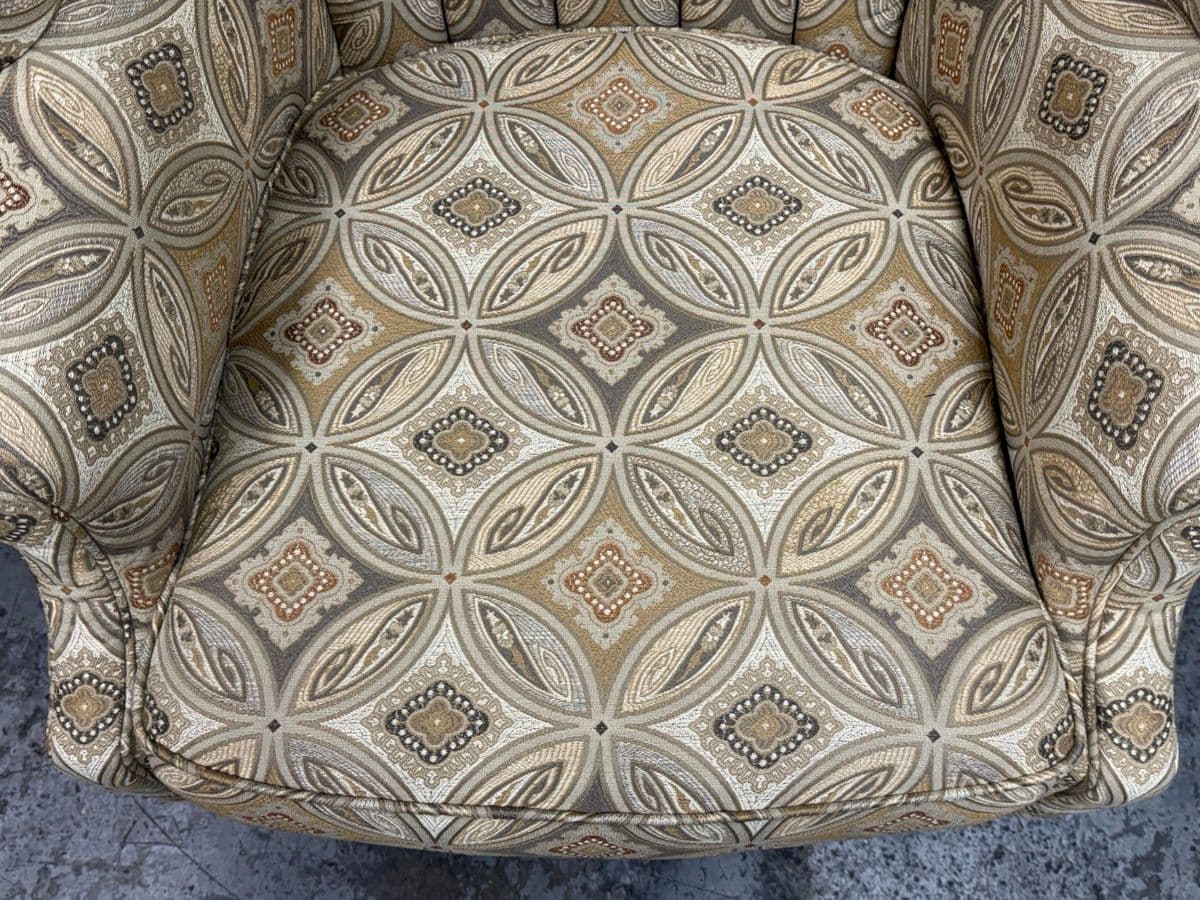 Channel Back Arm Chair, Vintage - Thumbnail 9