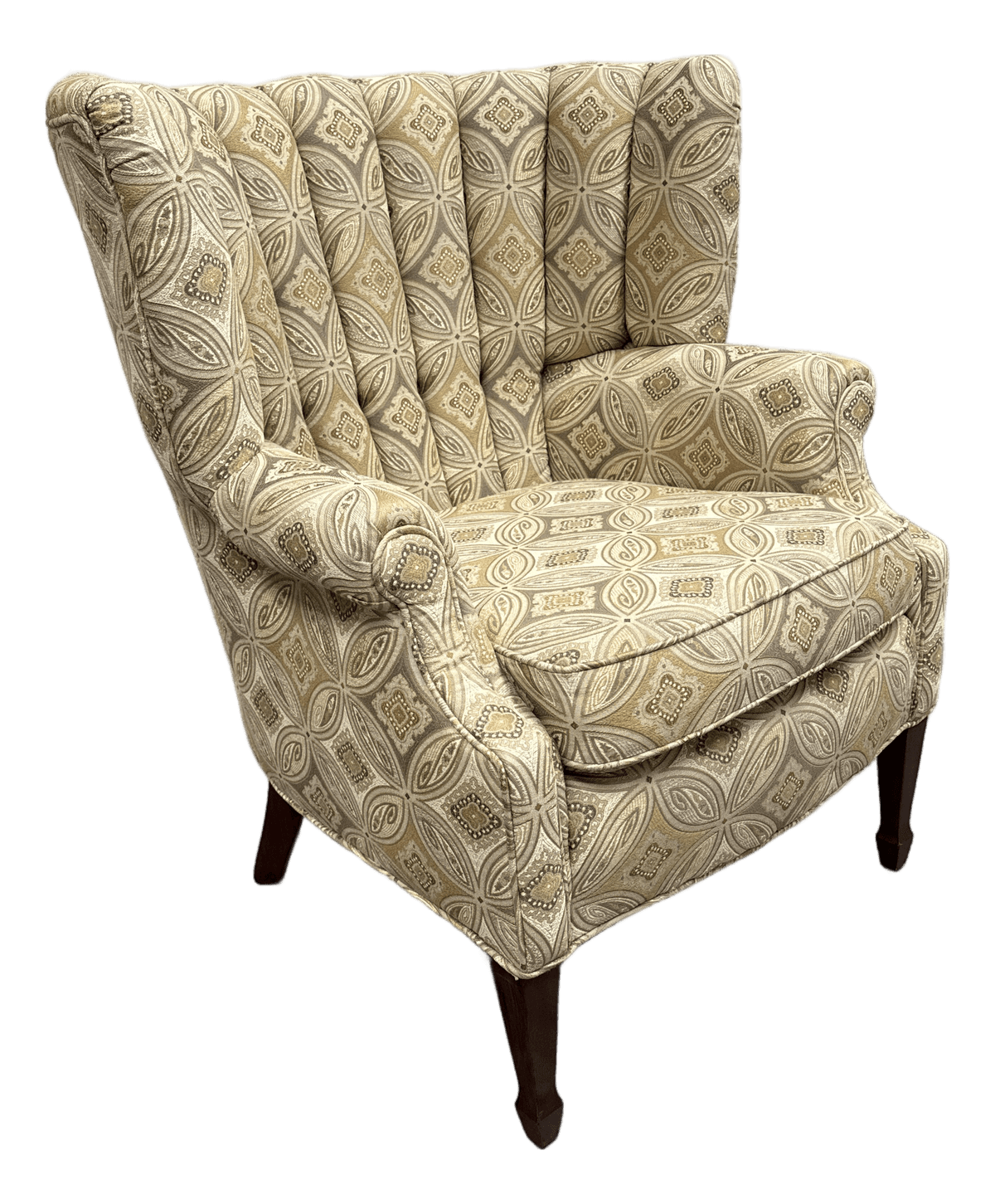 Channel Back Arm Chair, Vintage - Thumbnail 2