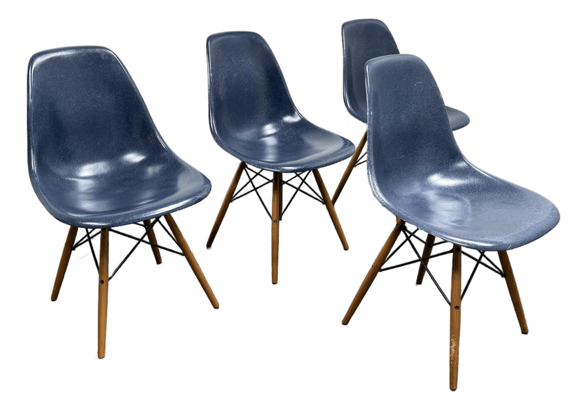 Charles + Ray Eames for Herman Miller Molded Fiberglass Chairs, Set of Four - Thumbnail 2