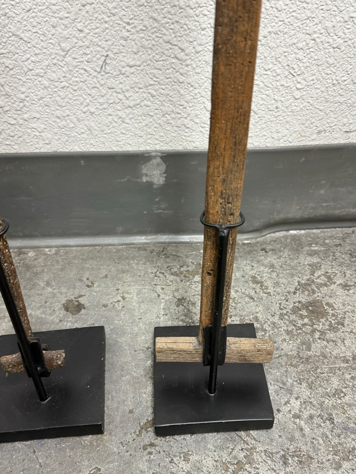 Wood + Iron Oar Artifacts on Stands, 19th Century - Thumbnail 12