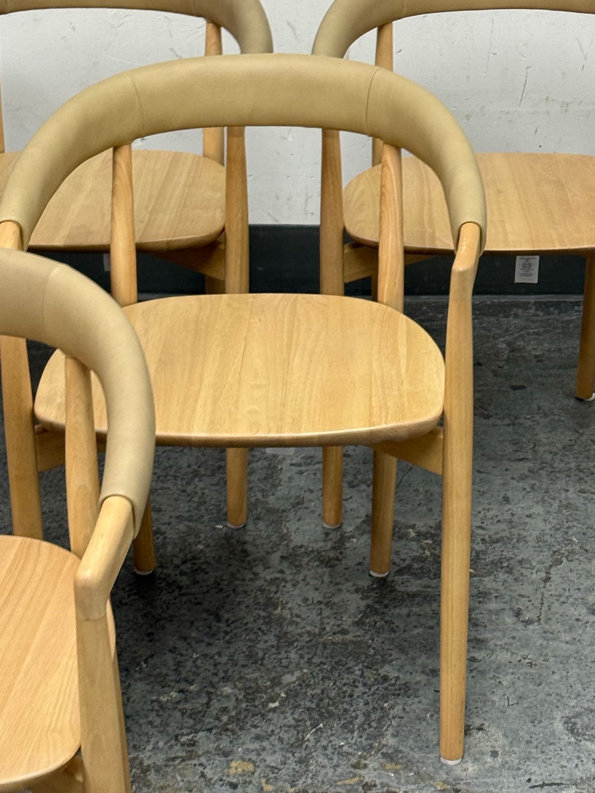 West Elm Irvine Sand Leather Dining Chairs, Set of Six - Thumbnail 13