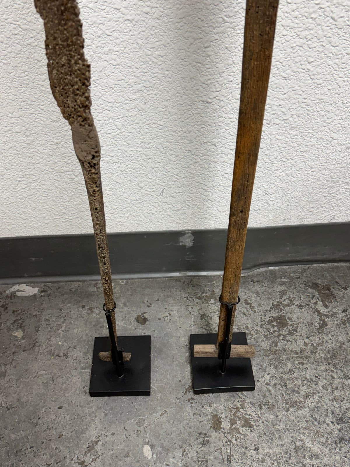 Wood + Iron Oar Artifacts on Stands, 19th Century - Thumbnail 10