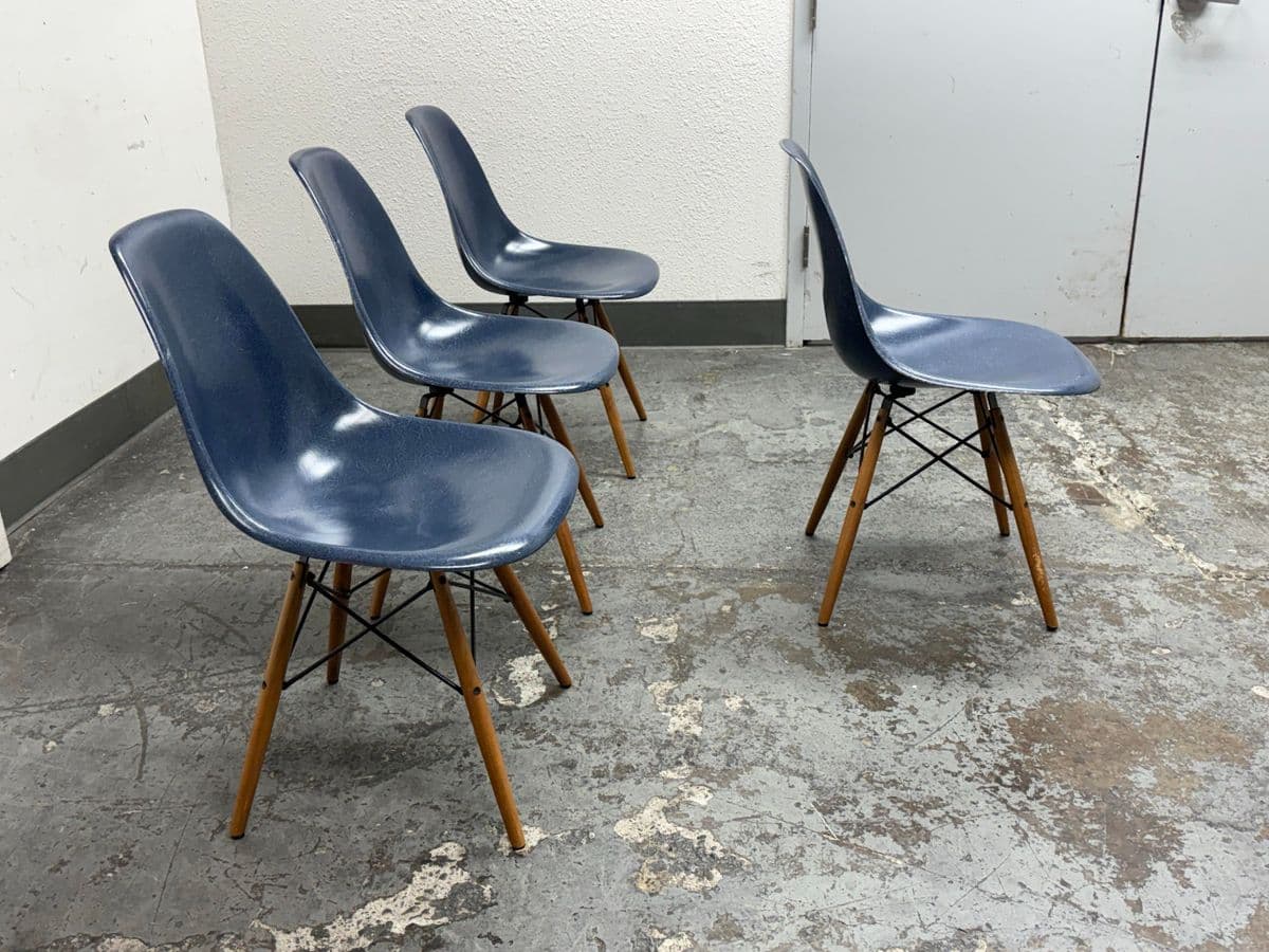 Charles + Ray Eames for Herman Miller Molded Fiberglass Chairs, Set of Four - Thumbnail 5