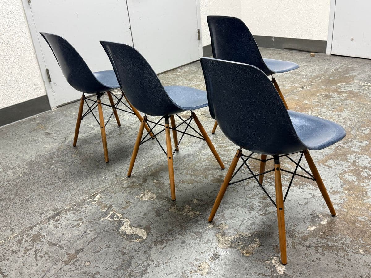 Charles + Ray Eames for Herman Miller Molded Fiberglass Chairs, Set of Four - Thumbnail 6