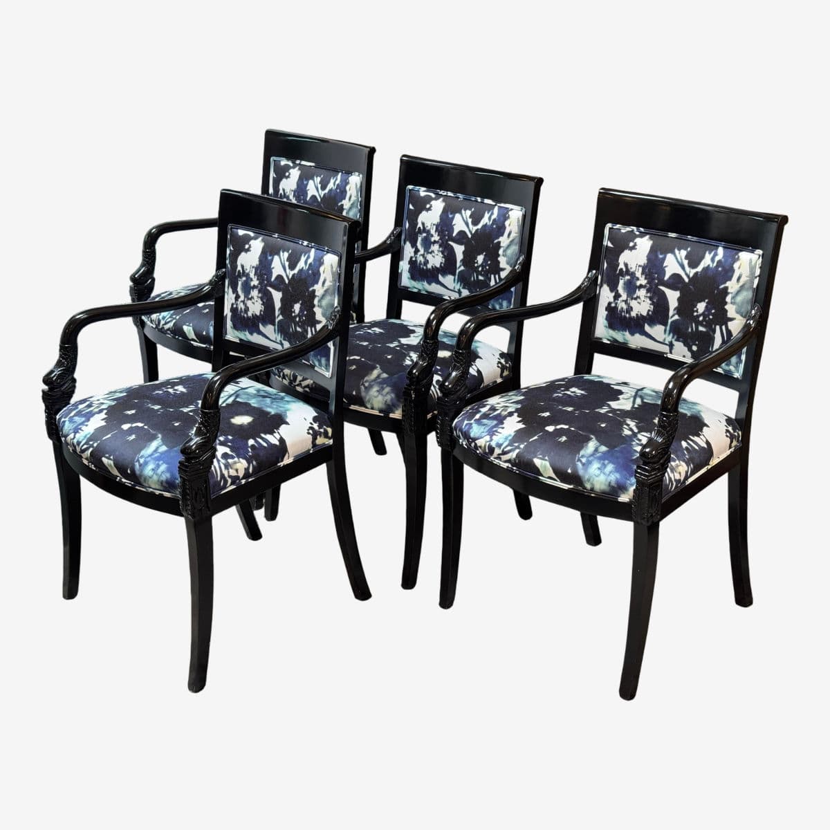 Roberto Barahona Bespoke Dining Room Chairs, Set of Four - Image 1