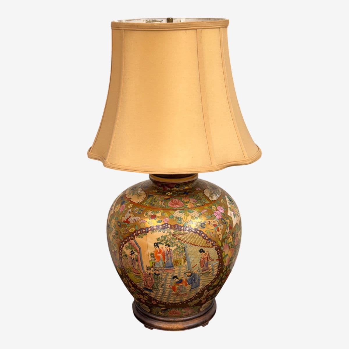 Kalart Satsuma Style Porcelain Table Lamp - Image 1