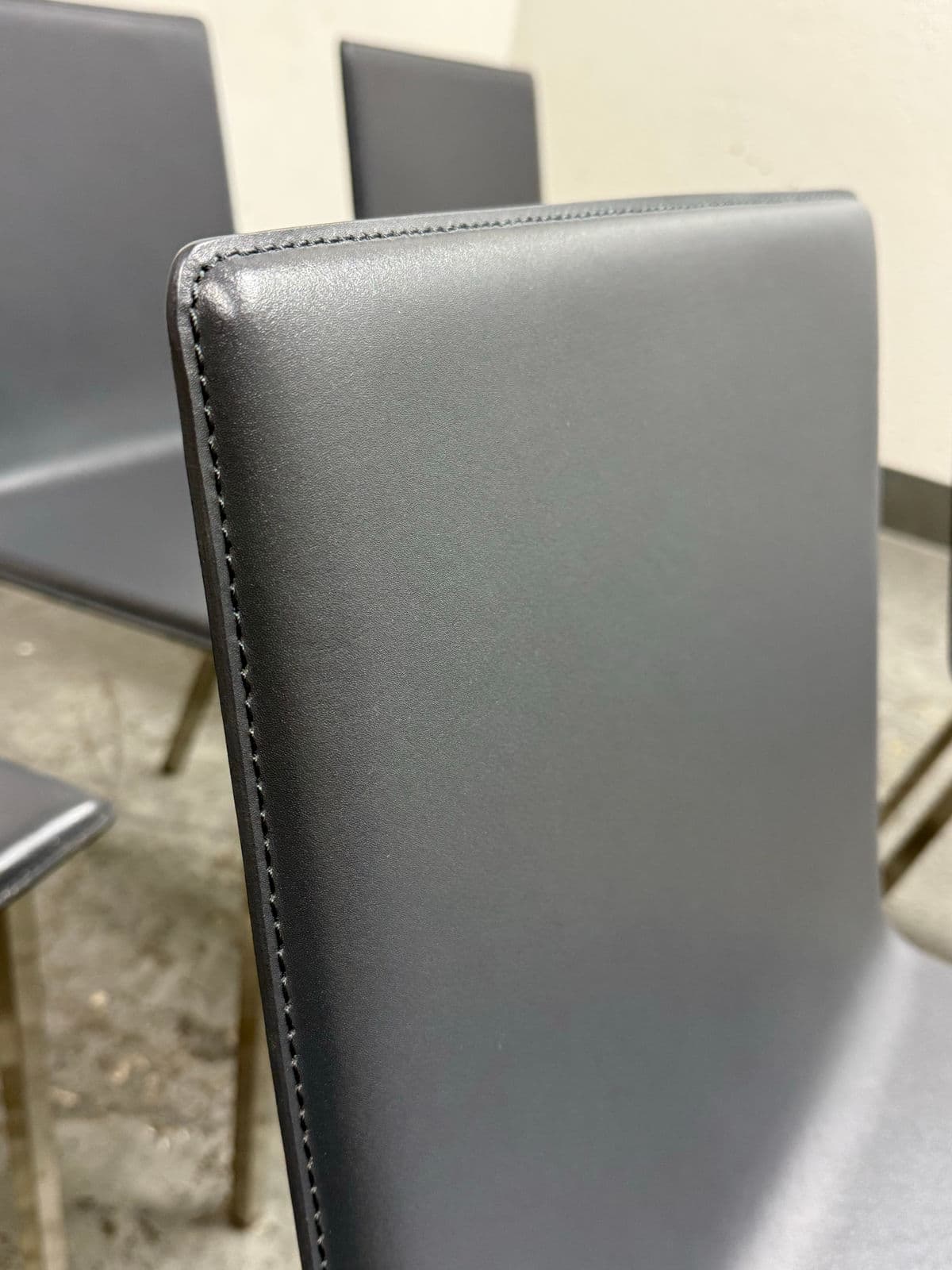 Cb2 Phoenix Carbon Gray Dining Chairs, Set of Six - Thumbnail 8