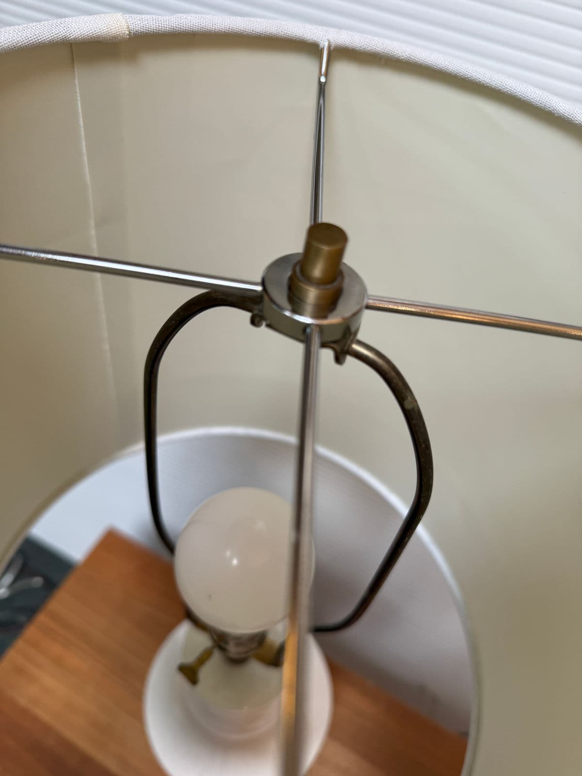 Mid-Century Style Creamy Taupe Table Lamps, Pair - Thumbnail 12