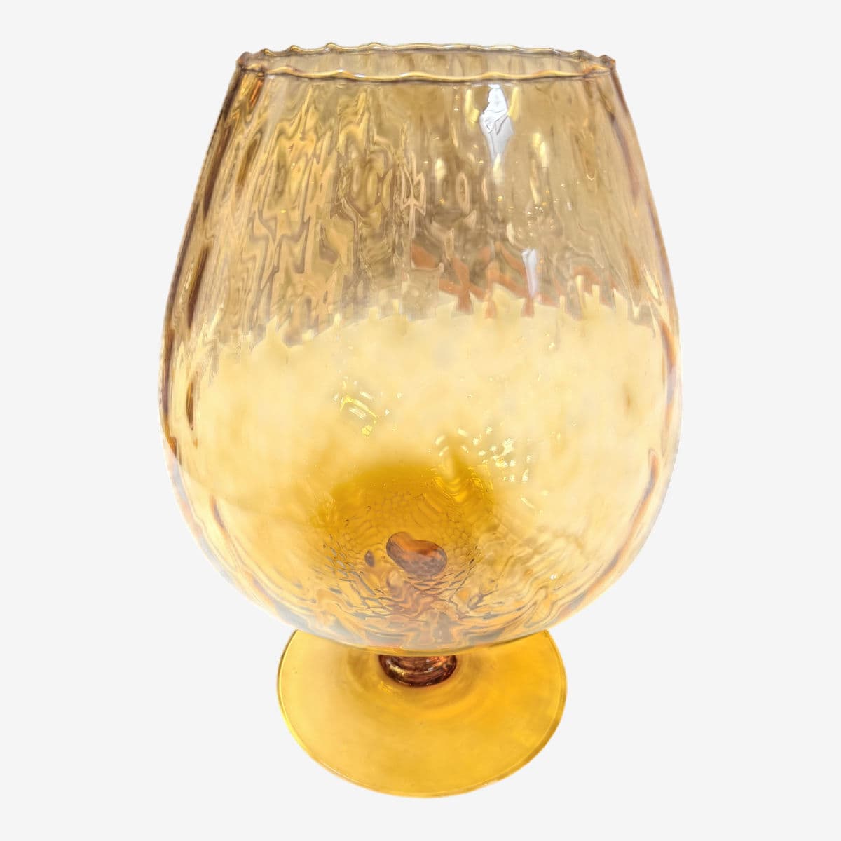 Empoli Italian Amber Glass Vase - Image 1
