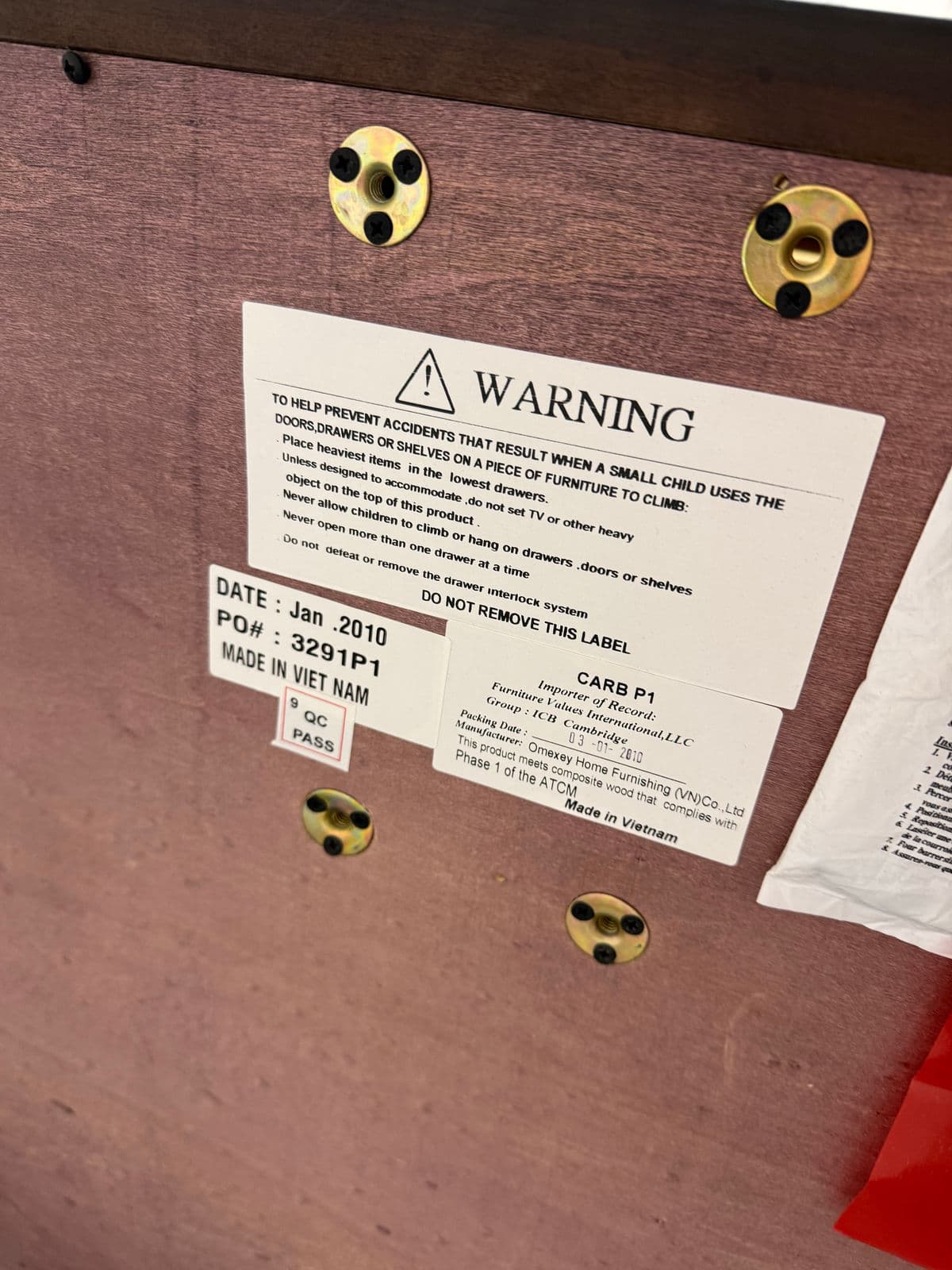 Aspenhome Cambridge Brown Cherry Dresser - Thumbnail 13