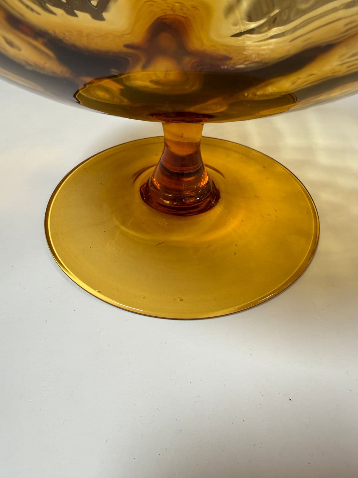 Empoli Italian Amber Glass Vase - Thumbnail 13