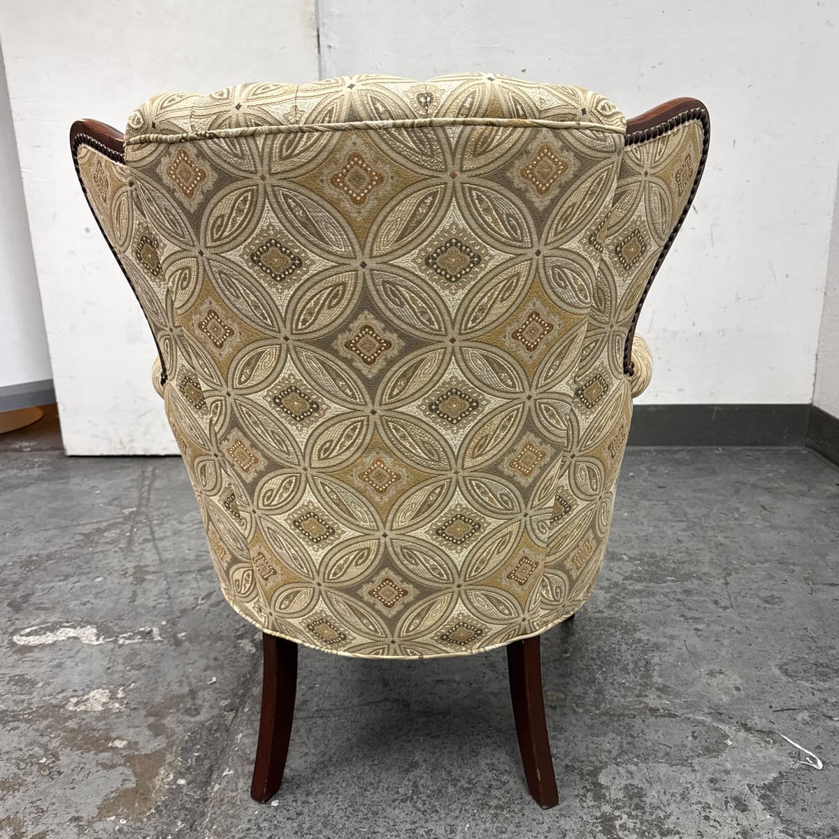 Tufted Channel Wingback Arm Chair - Thumbnail 6
