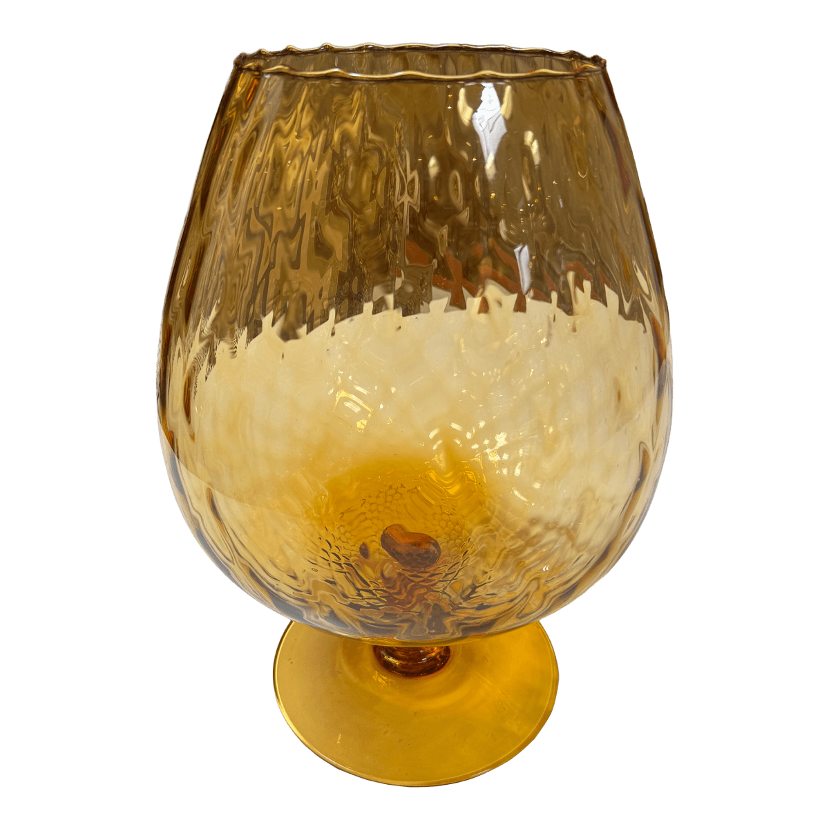 Empoli Italian Amber Glass Vase - Thumbnail 2