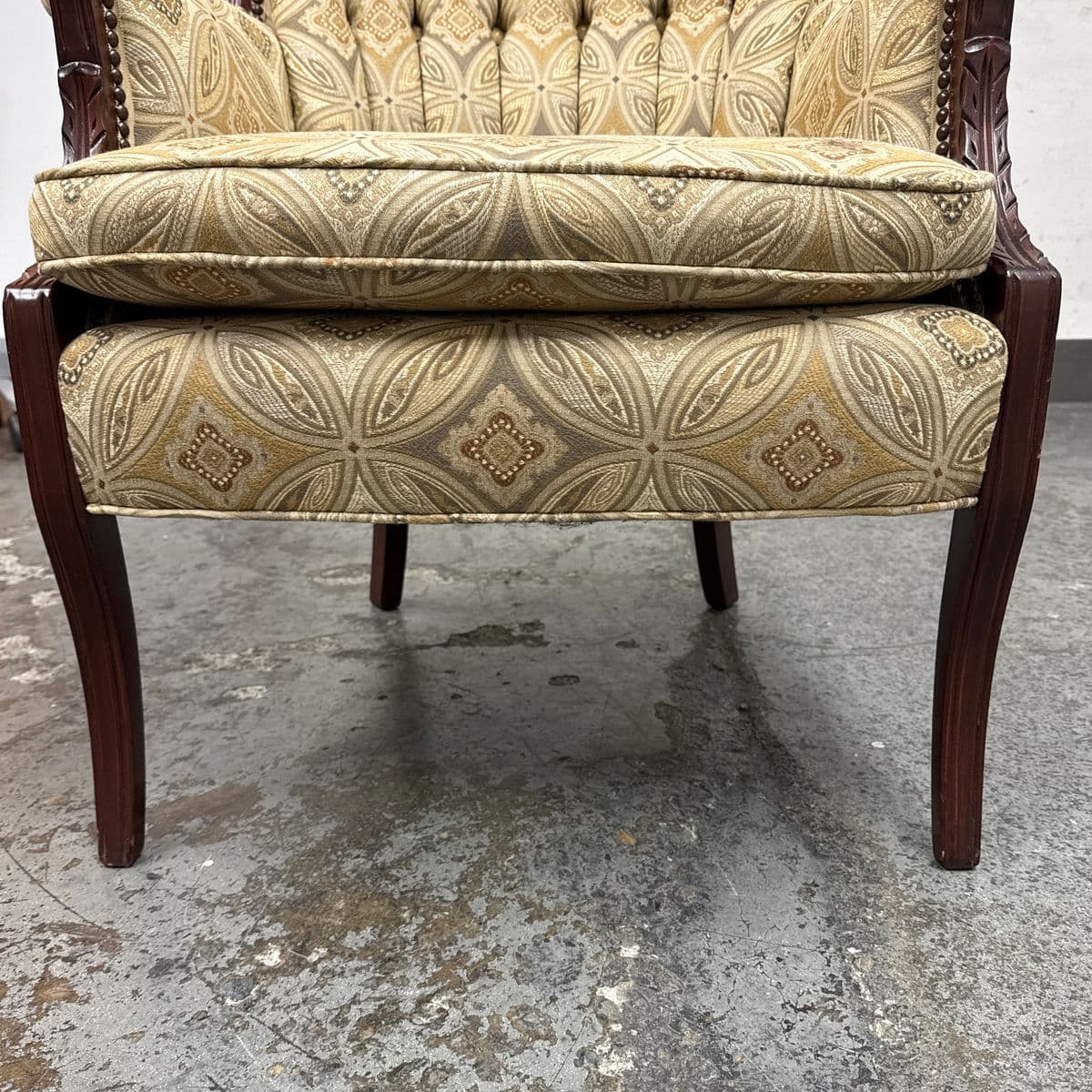 Tufted Channel Wingback Arm Chair - Thumbnail 10