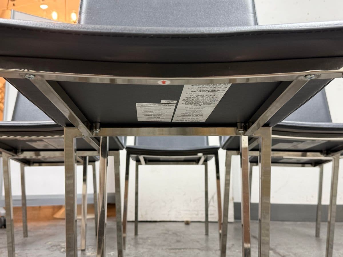 Cb2 Phoenix Carbon Gray Dining Chairs, Set of Six - Thumbnail 12