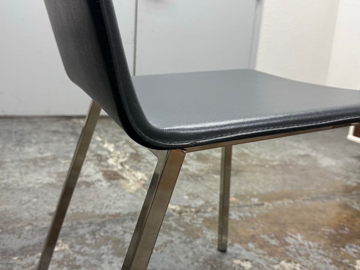 Cb2 Phoenix Carbon Gray Dining Chairs, Set of Six - Thumbnail 10