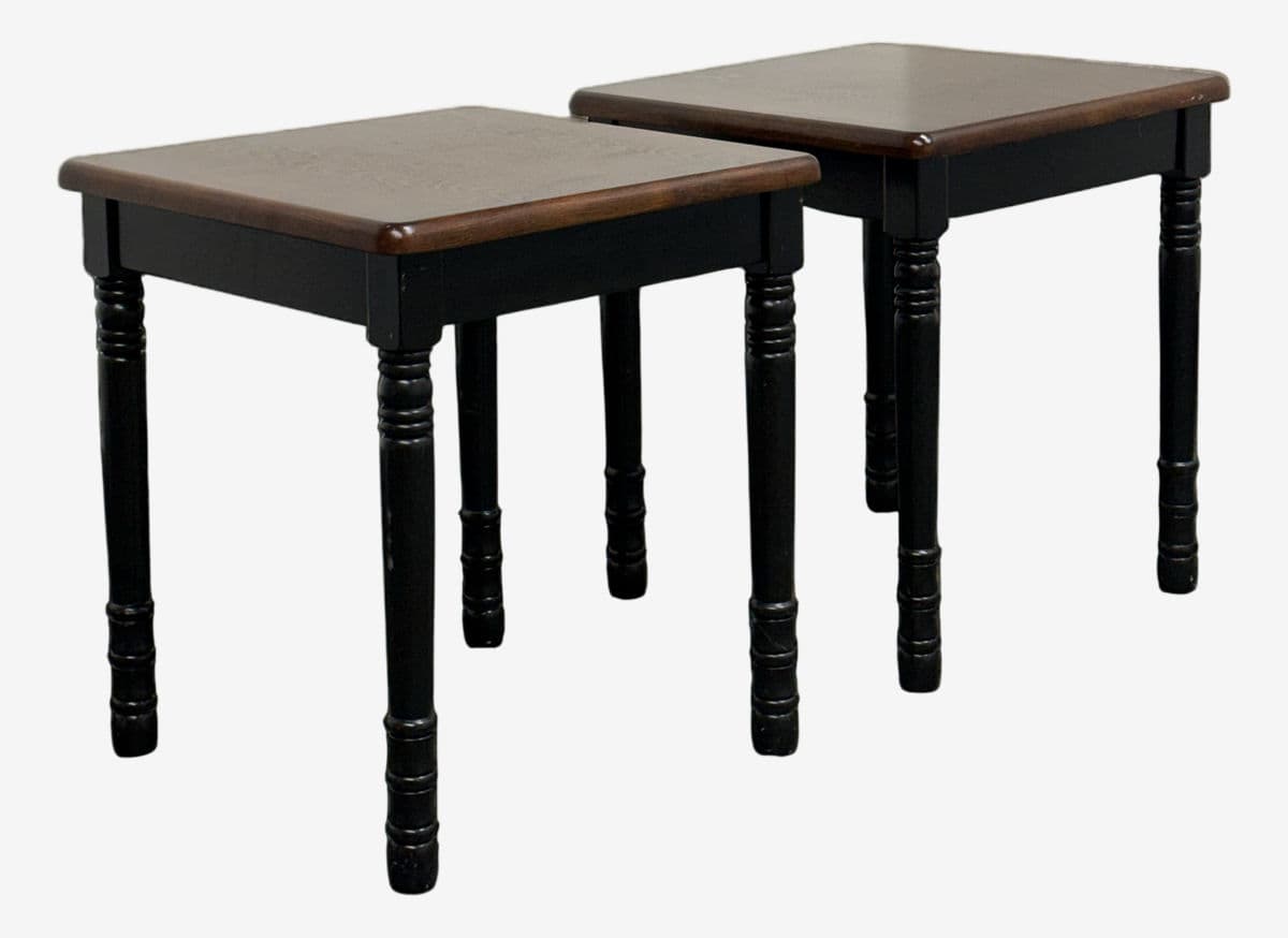 Two-Tone Side Tables, Vintage Pair - Image 1