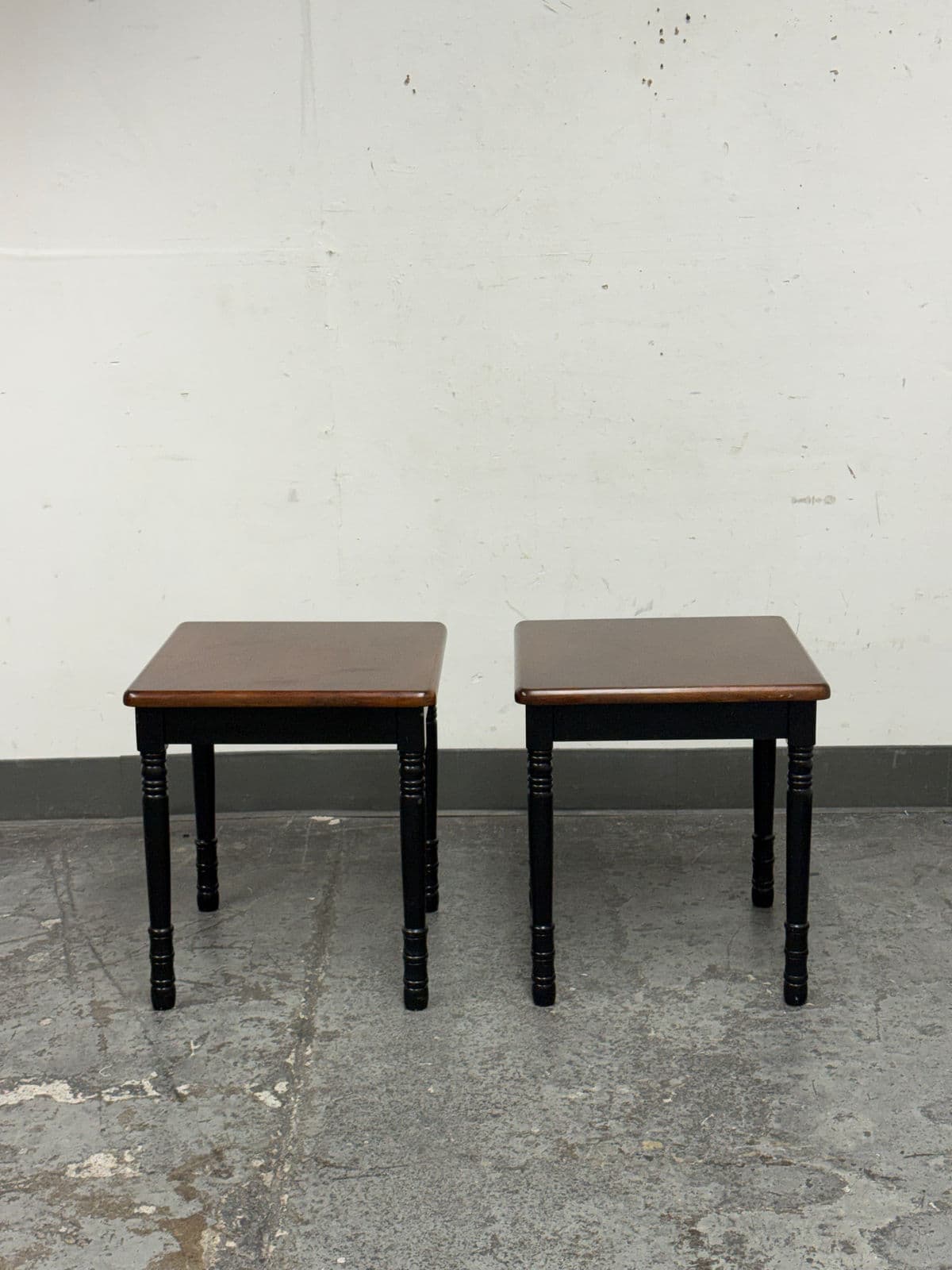 Two-Tone Side Tables, Vintage Pair - Thumbnail 3
