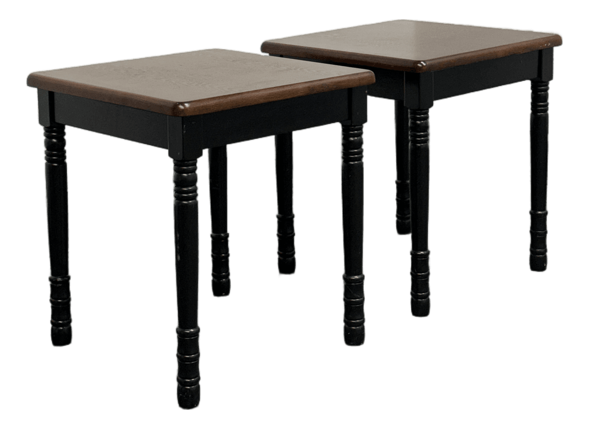 Two-Tone Side Tables, Vintage Pair - Thumbnail 2