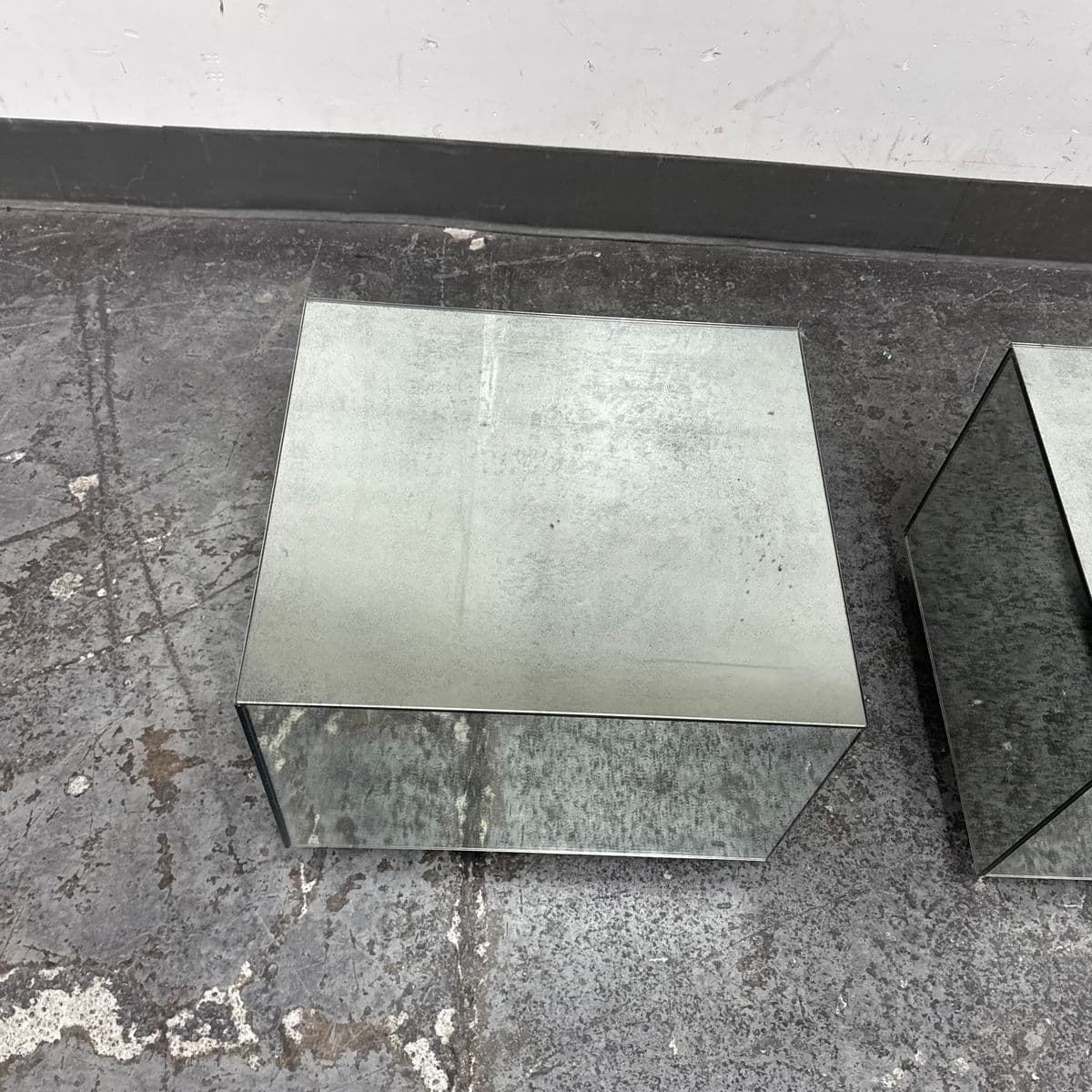 Bespoke Mirrored Cube Side Tables, Pair - Thumbnail 13