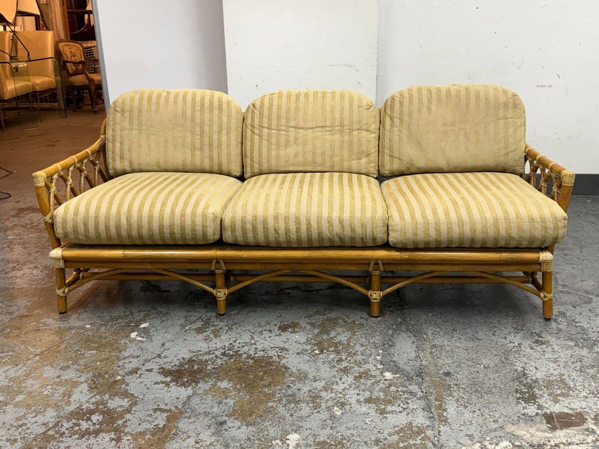 McGuire Furniture Cathedral Three Seater Sofa, Vintage - Thumbnail 3