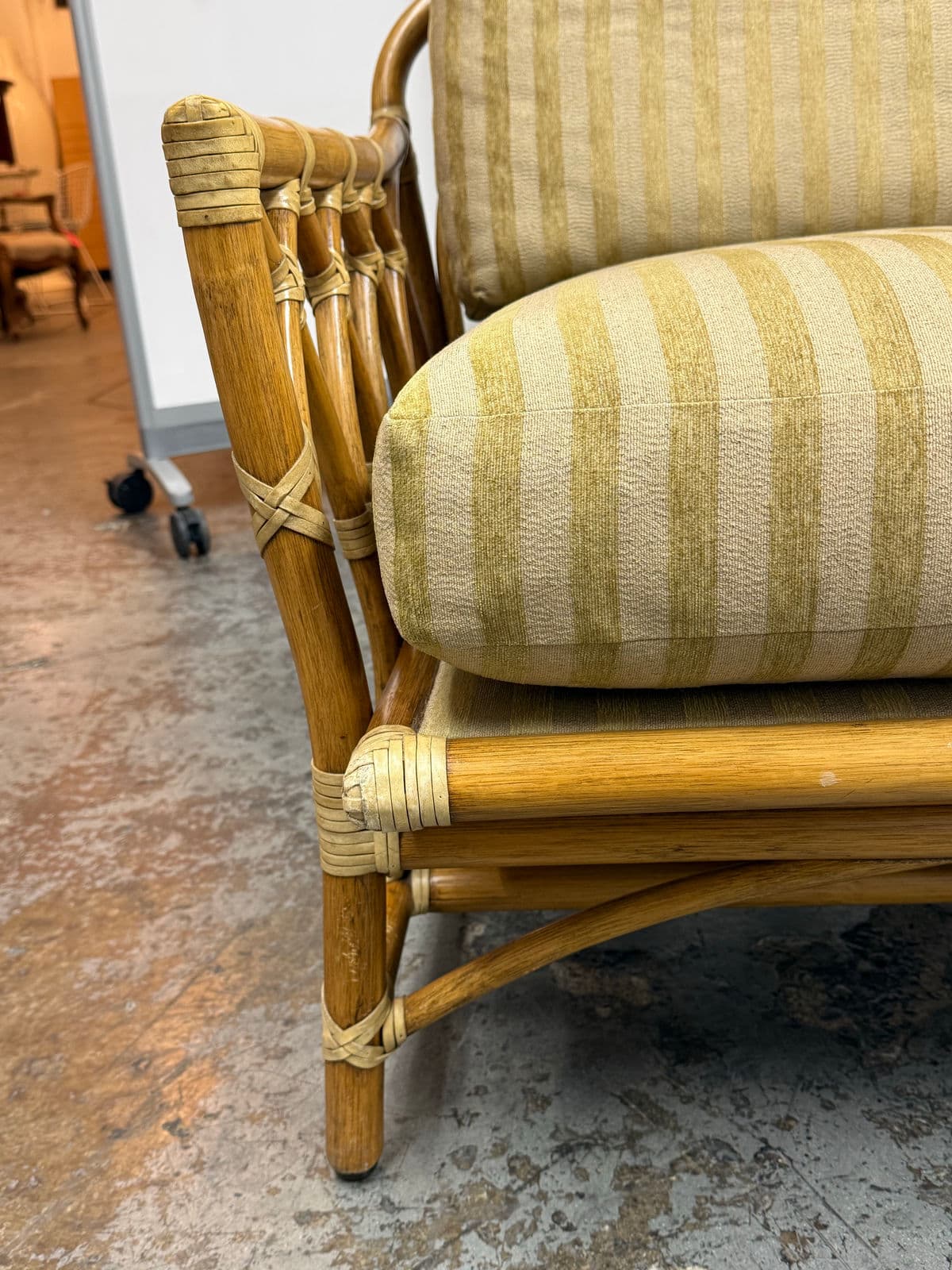 McGuire Furniture Cathedral Three Seater Sofa, Vintage - Thumbnail 8