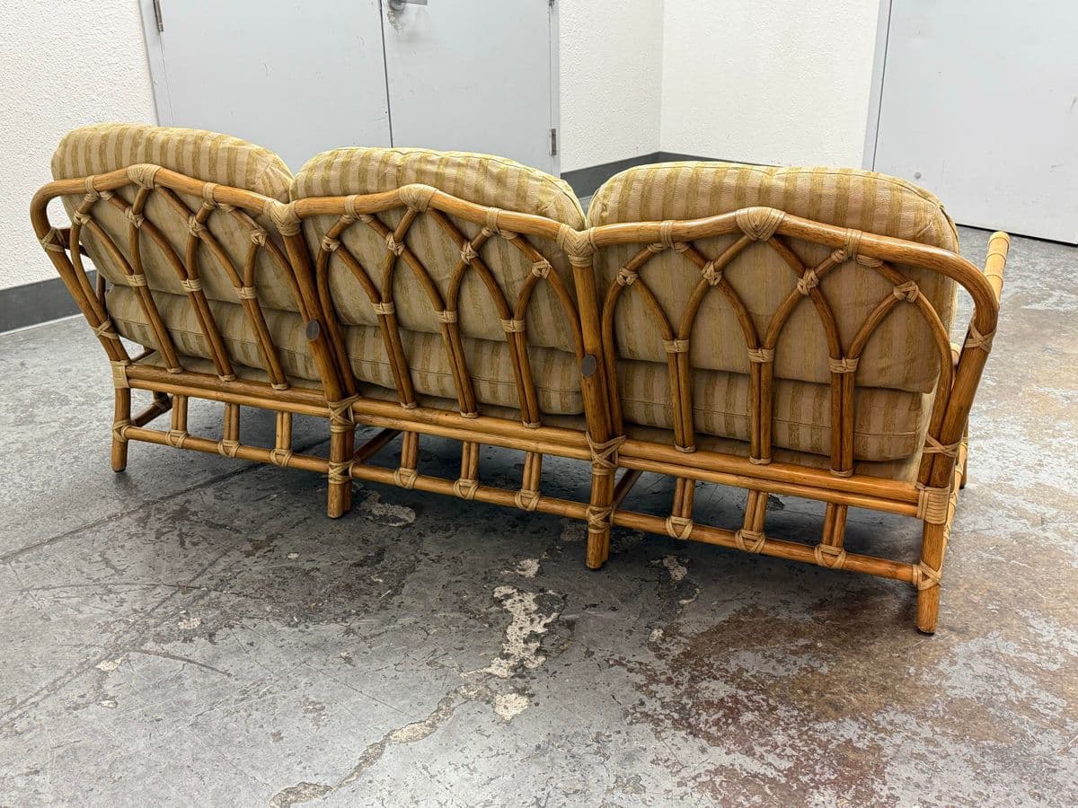 McGuire Furniture Cathedral Three Seater Sofa, Vintage - Thumbnail 6