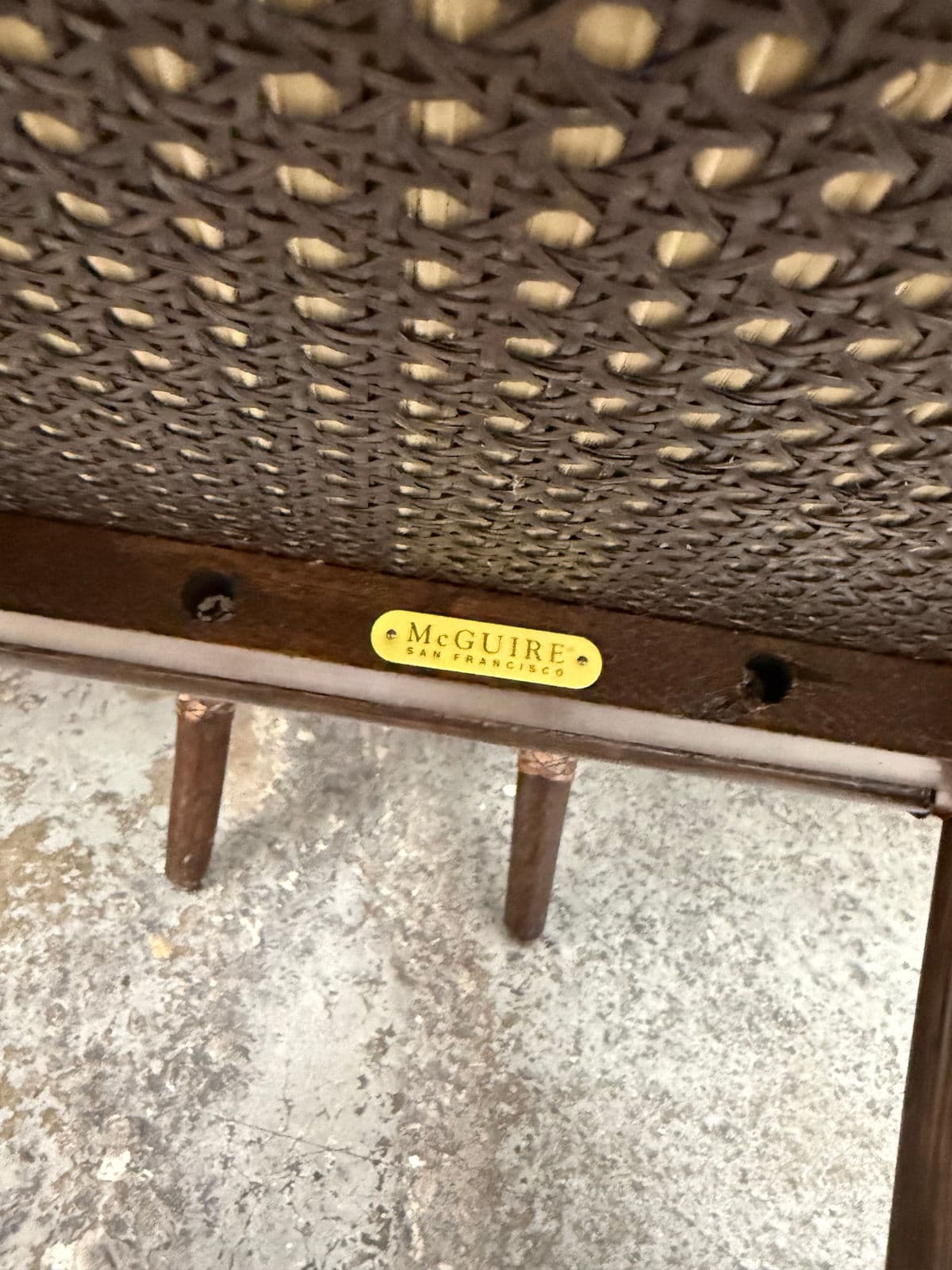 McGuire Furniture Double Cane Oval Back Dining Chairs, Vintage Set of Six - Thumbnail 9